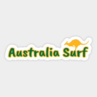 Australia Surf Gold & Green Sticker